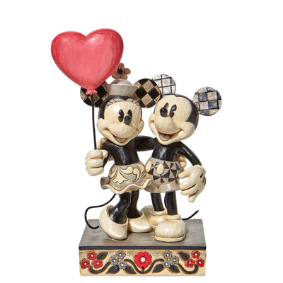Mickey und Minnie Mouse mit Herz-Luftballon