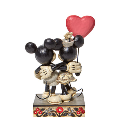 Mickey und Minnie Mouse mit Herz-Luftballon