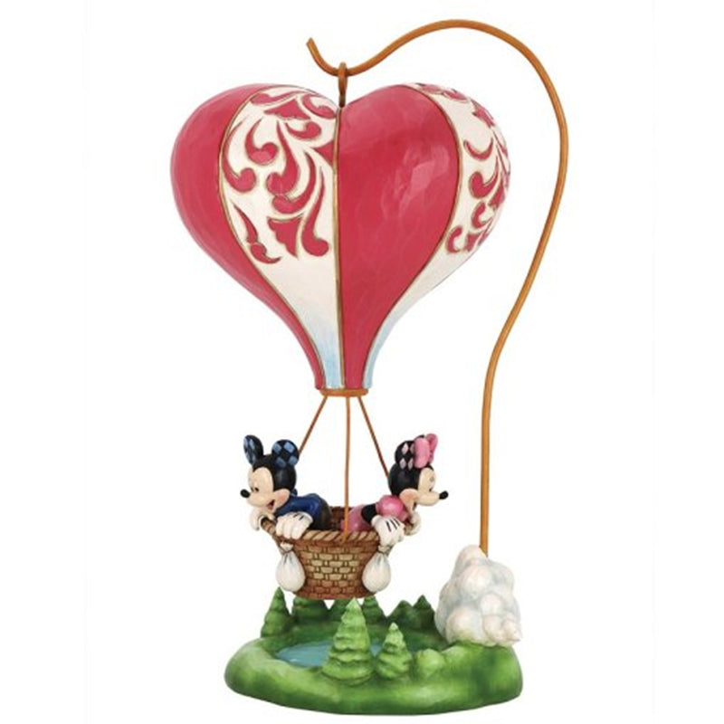 Mickey und Minnie Mouse im Herz-Heißluftballon
