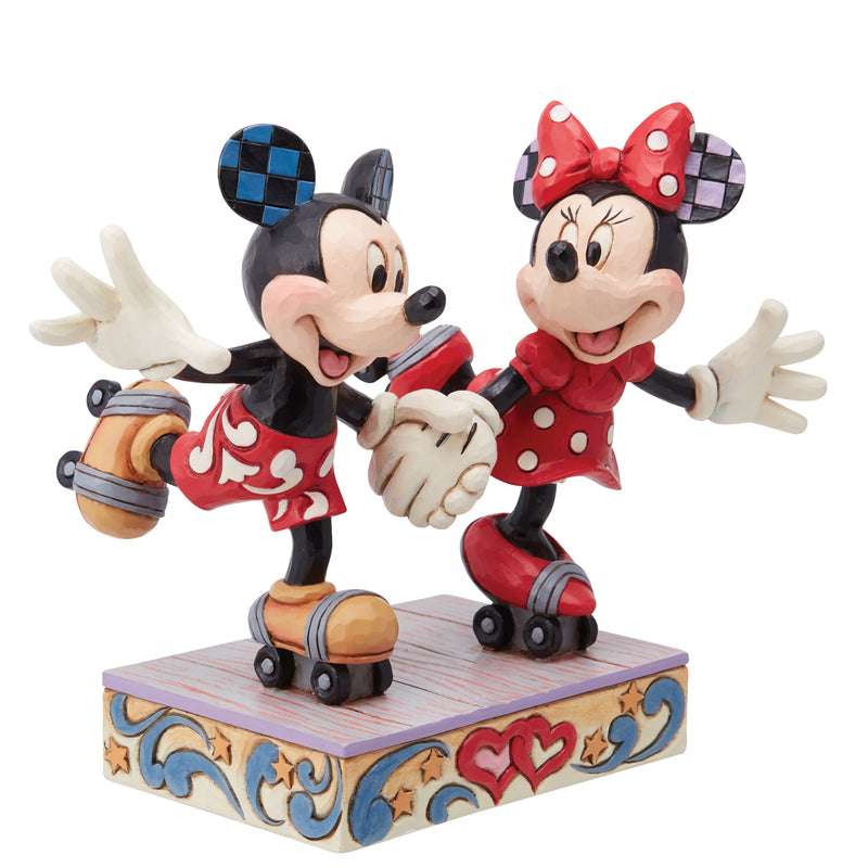 Mickey und Minnie Mouse in Rollschuhen