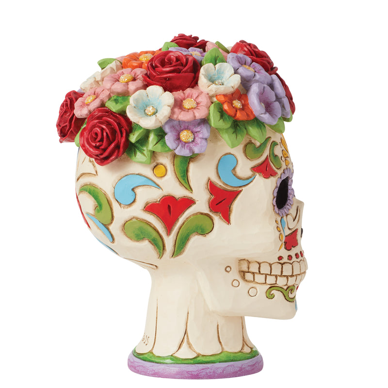 Day of the Dead Sugar Skull with Flower Crown