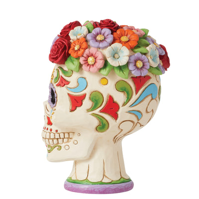 Day of the Dead Sugar Skull with Flower Crown