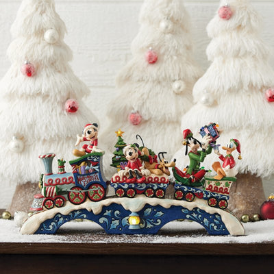 Weihnachtsstimmung auf der Strecke - Mickey Mouse, Minnie Mouse, Donald Duck, Goofy und Pluto im Zug (mit Licht und Musik)