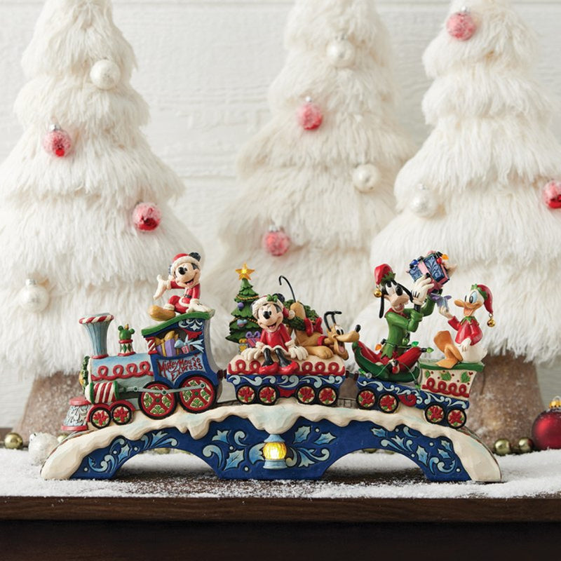 Weihnachtsstimmung auf der Strecke - Mickey Mouse, Minnie Mouse, Donald Duck, Goofy und Pluto im Zug (mit Licht und Musik)