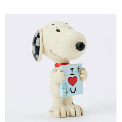 Snoopy mit "I Love You" Schild (Mini)