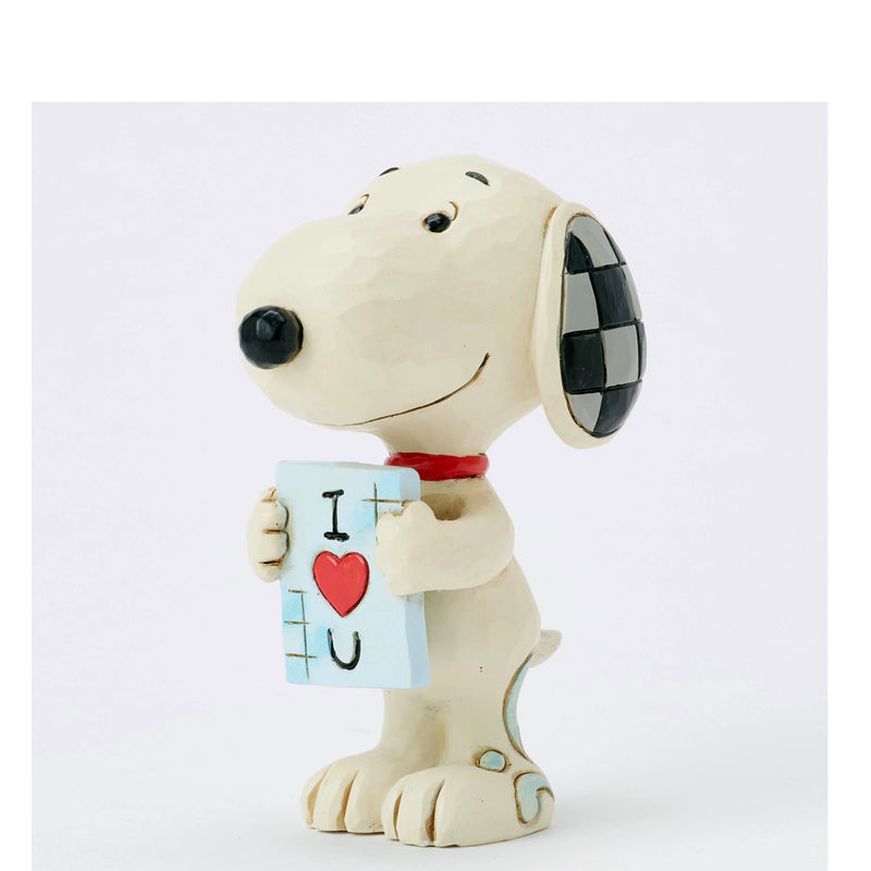 Snoopy mit "I Love You" Schild (Mini)