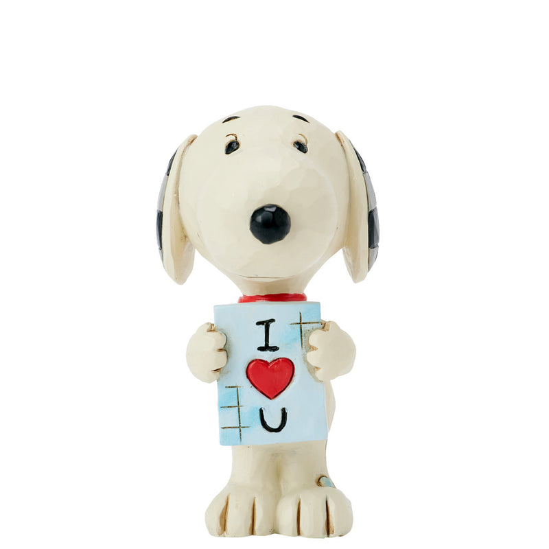 Snoopy mit "I Love You" Schild (Mini)