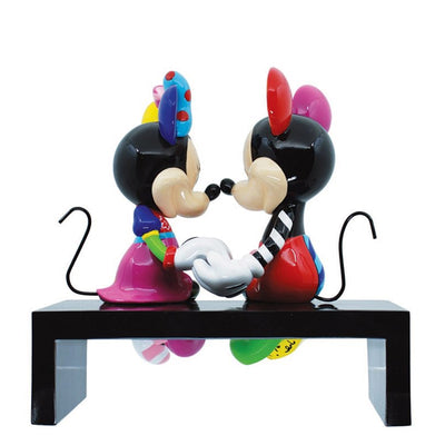 Disney by Britto - Mickey und Minnie Mouse auf der Bank