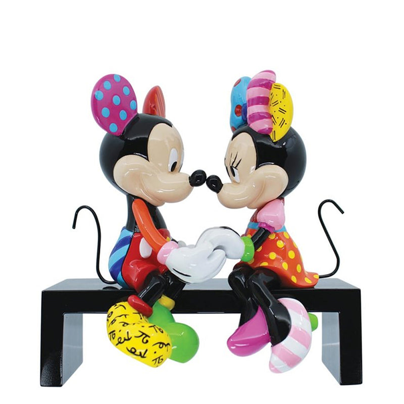 Disney by Britto - Mickey und Minnie Mouse auf der Bank
