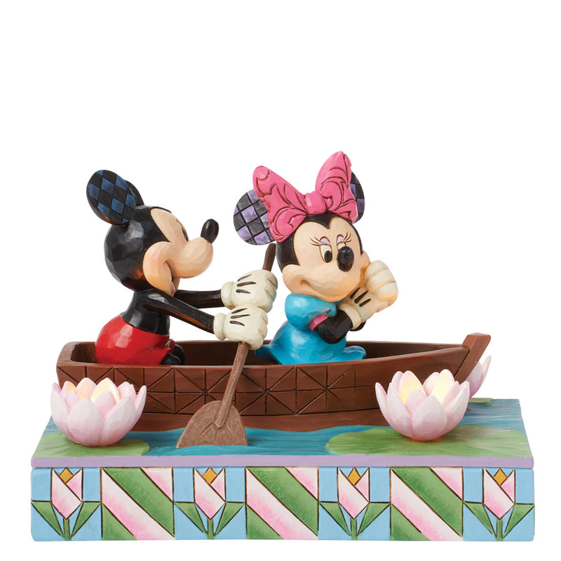 Mickey und Minnie Mouse im Boot