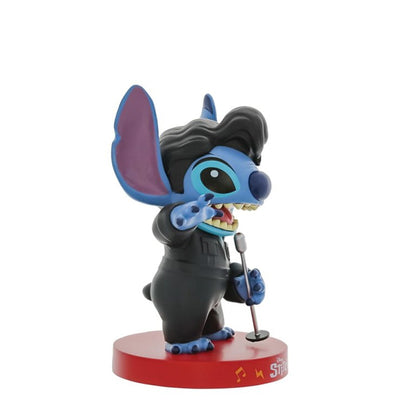 Elvis Stitch im schwarzen Lederanzug