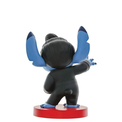 Elvis Stitch im schwarzen Lederanzug
