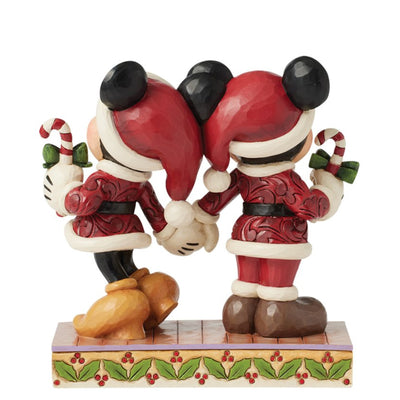 Mickey und Minnie Mouse in Santa Kostümen