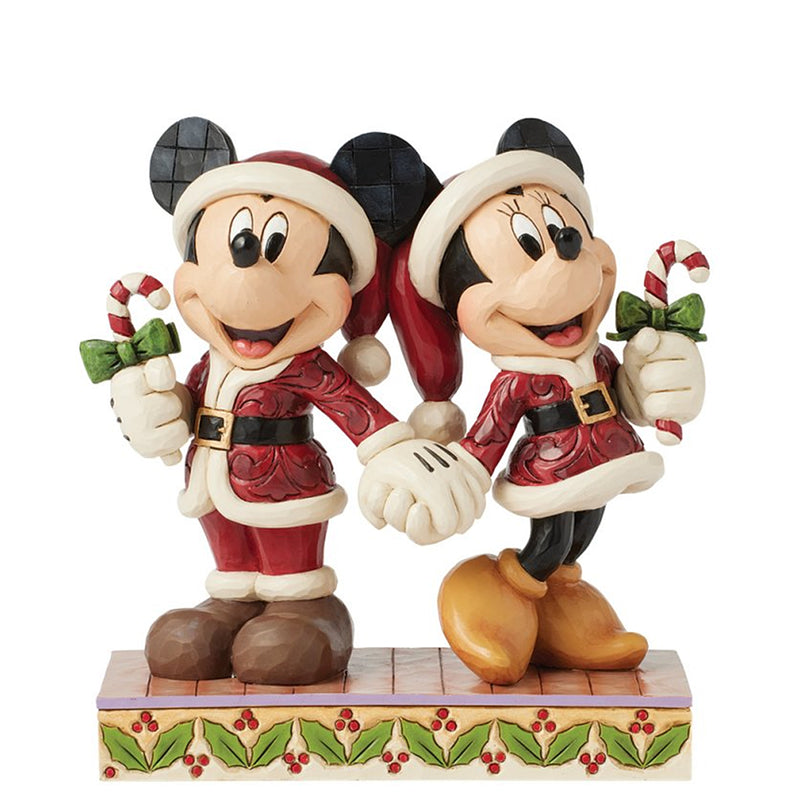 Mickey und Minnie Mouse in Santa Kostümen