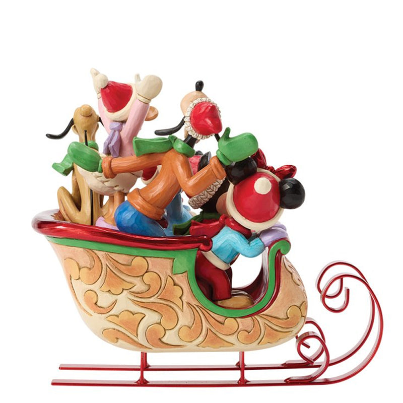 Ein Schlittten voller Freu(n)de - Mickey Mouse, Minnie Mouse, Donald Duck, Daisy, Goofy und Pluto Figurine