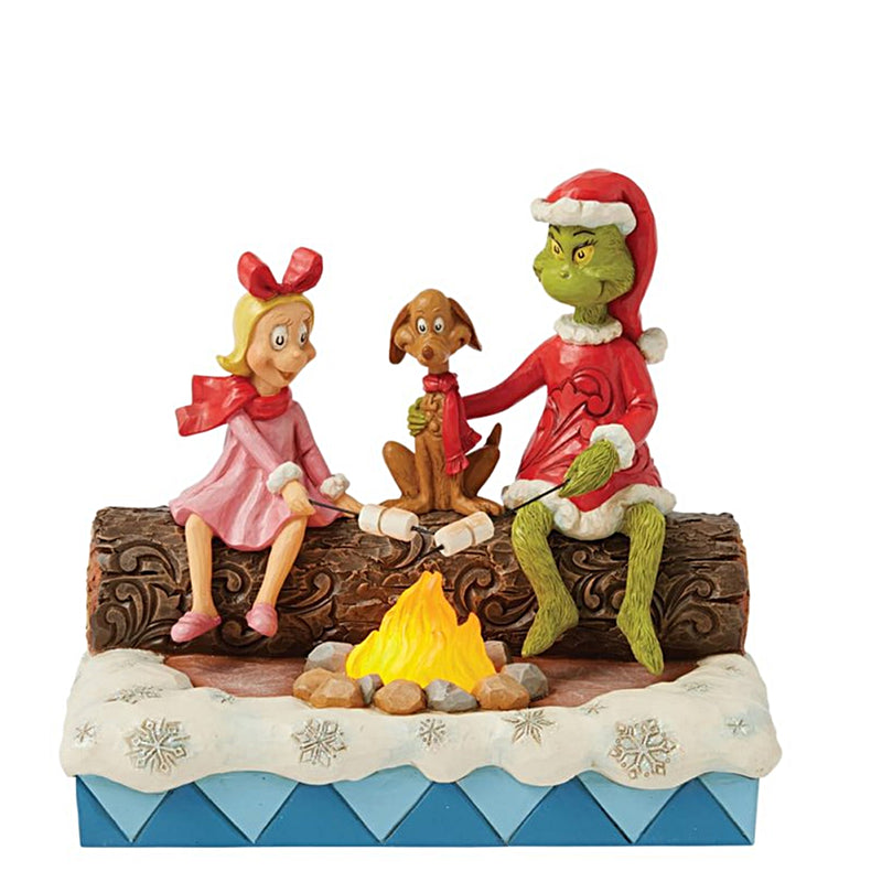 Der Grinch, Cindy Lou und Max am Lagerfeuer (mit Licht)