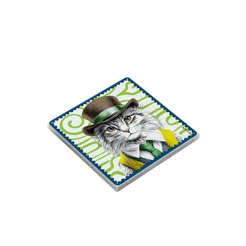 Keramikuntersetzer Katze "Independence"