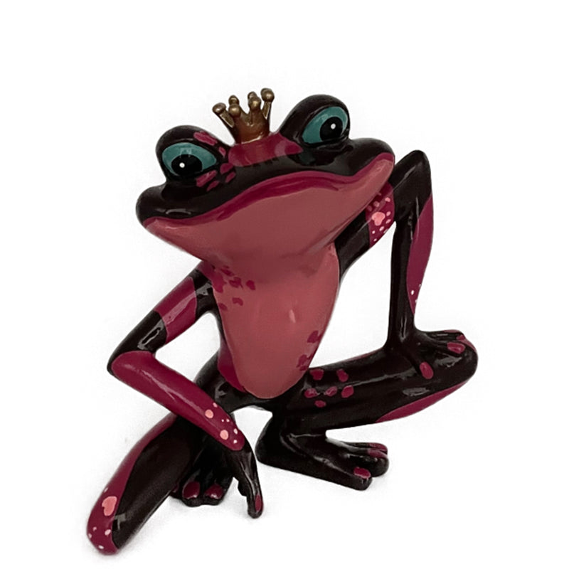 Frosch Prinz sitzend (pink)