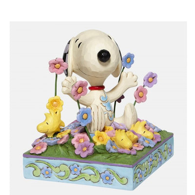 Snoopy auf der Blumenwiese