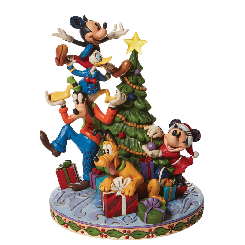Die fabelhaften Fünf schmücken den Weihnachtsbaum - Mickey Mouse, Minnie Mouse, Donald Duck, Pluto und Goofy